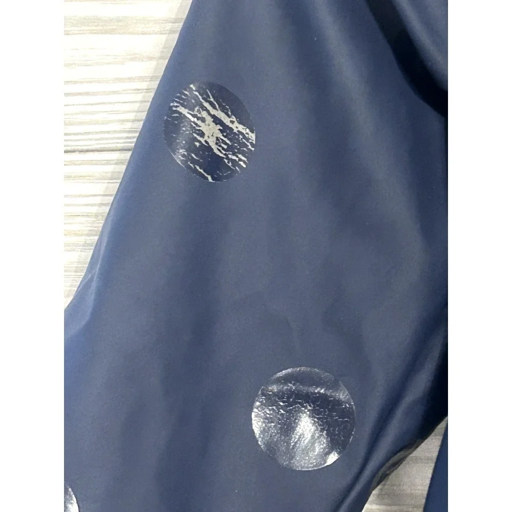 Joules Kids Navy With polkadots fleece lined Rain Coat Girls‎ Size 1 Year